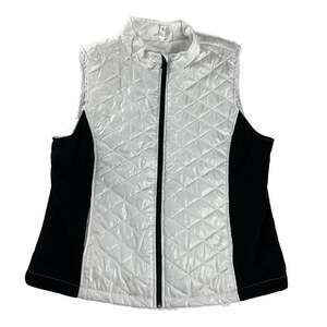 Exertek White Quilted Zip Vest XL Gorpcore Sportswear‎